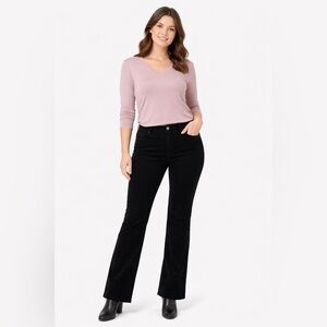 Loft Corduroy  curvy boot‎ Black Pants 27/4 P